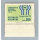 ARGENTINA 1977 GJ 1788N ESTAMPILLA MUNDIAL DE FUTBOL VARIEDAD MATE NEUTRO Y FILIGRANA CASA DE MONEDA NUEVA MINT CON BORDE DE HOJA U$ 100